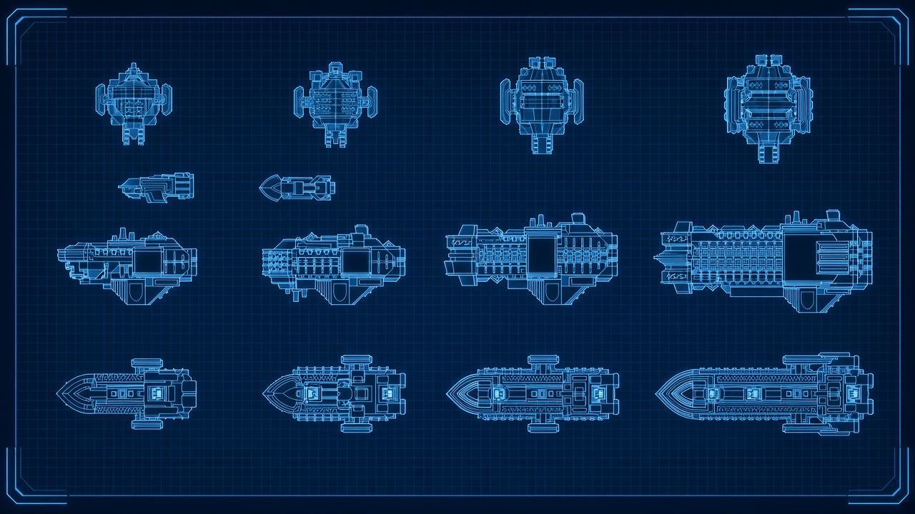 Blueprint sheet of Titan class ships