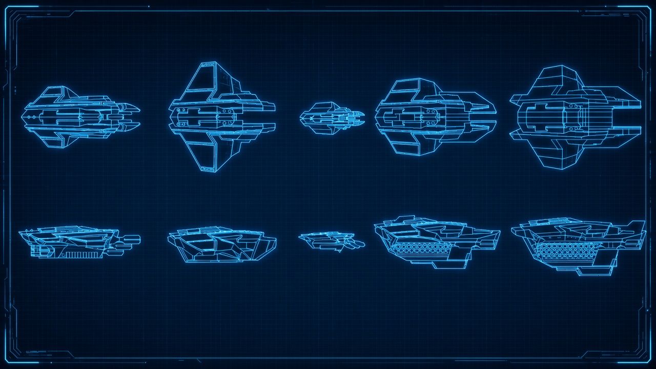 Blueprint sheet of Hydra class ships